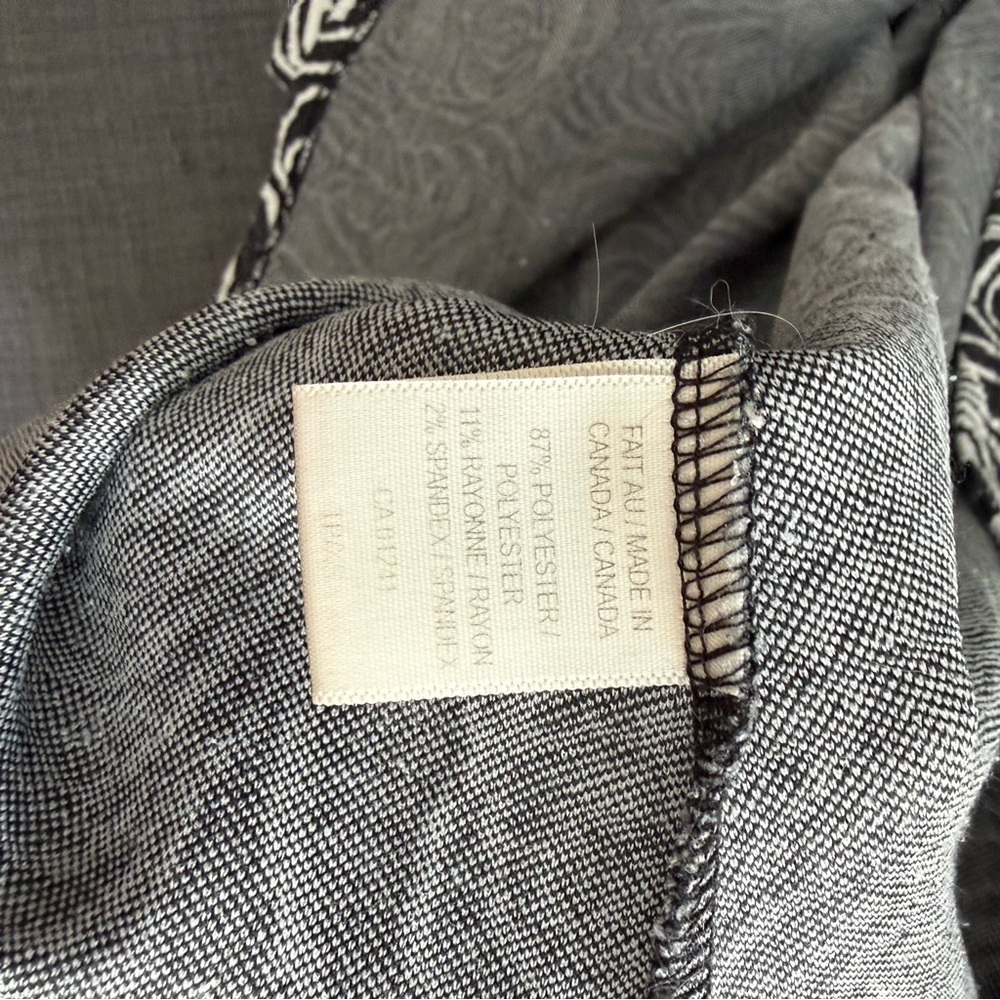 Twik | women's xsmall dark gray and White Rose Pattern Mini Dress - Picture 5 of 5